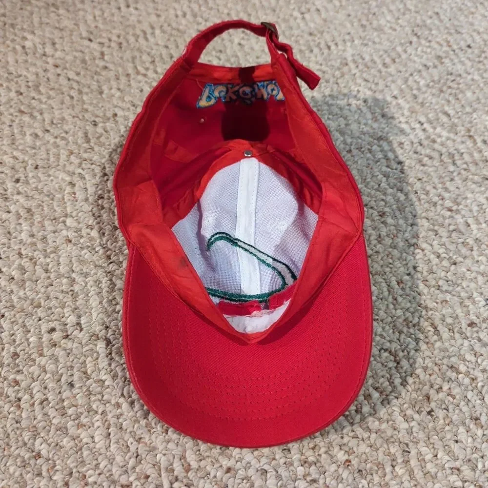 Vintage Pokemon Ash Ketchum Baseball Cap Hat Red Youth Adjustable